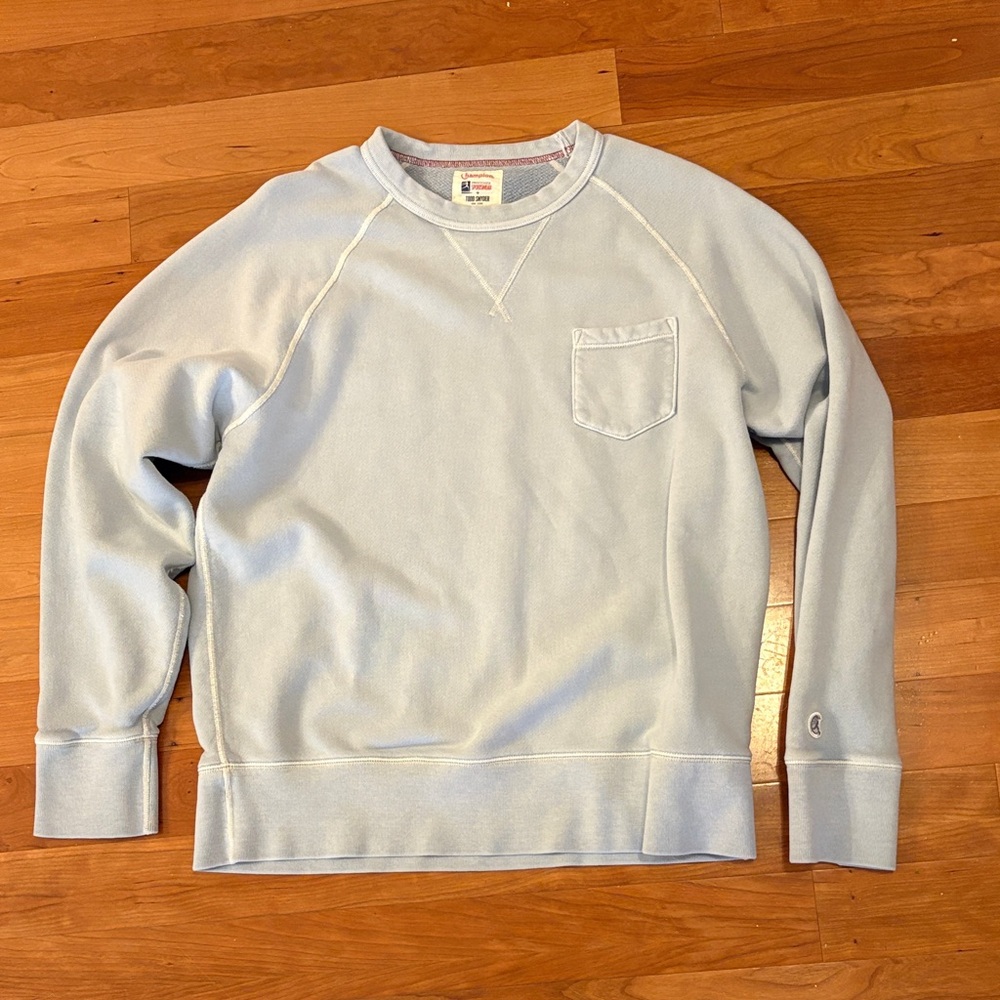 Todd Snyder x Champion Men's Sky Blue Crewneck Sweater